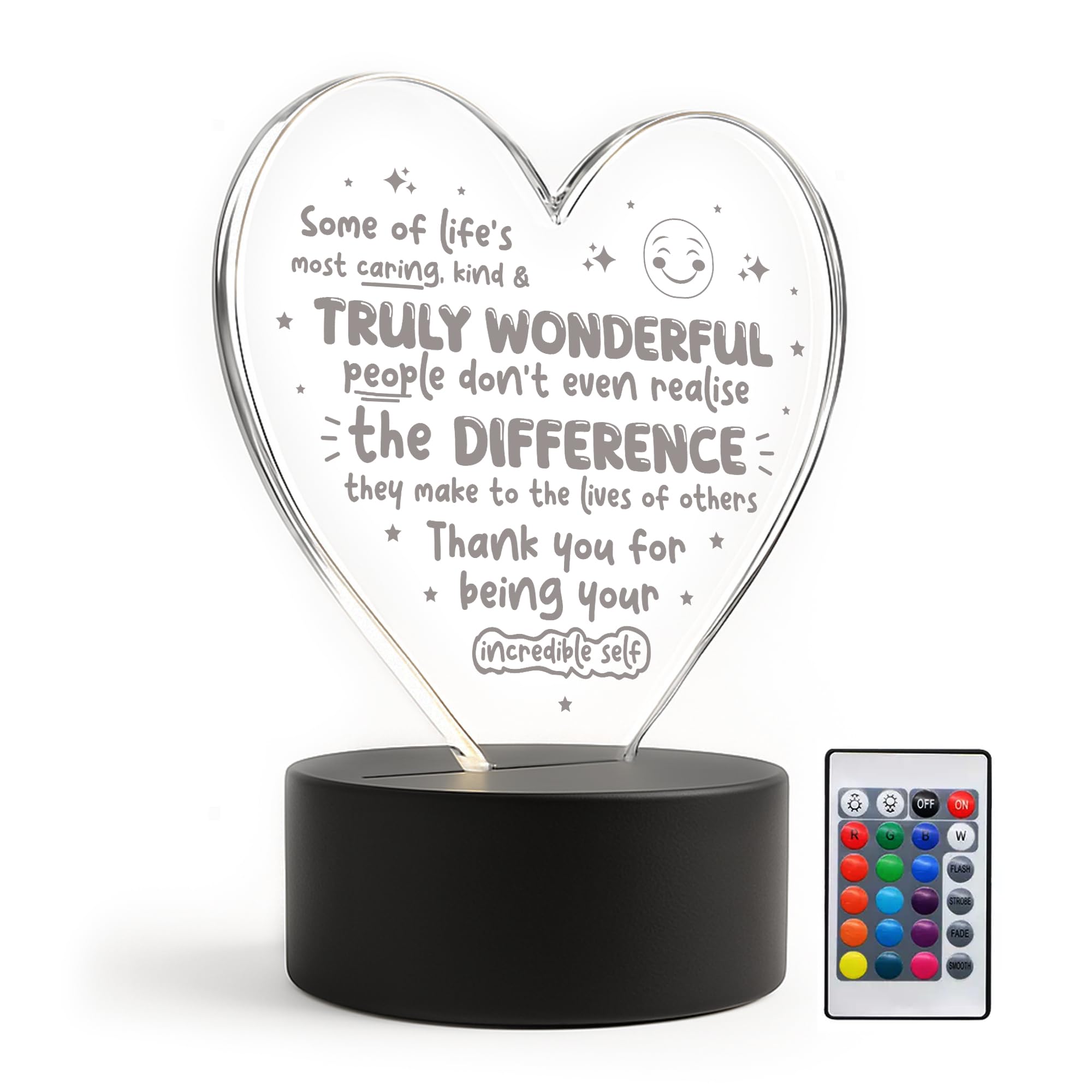 Red Ocean For Women Men Incredible Self Appreciation For Teacher Volunteer Colleague Friend Mum Nan Auntie LED Sign Keepsake