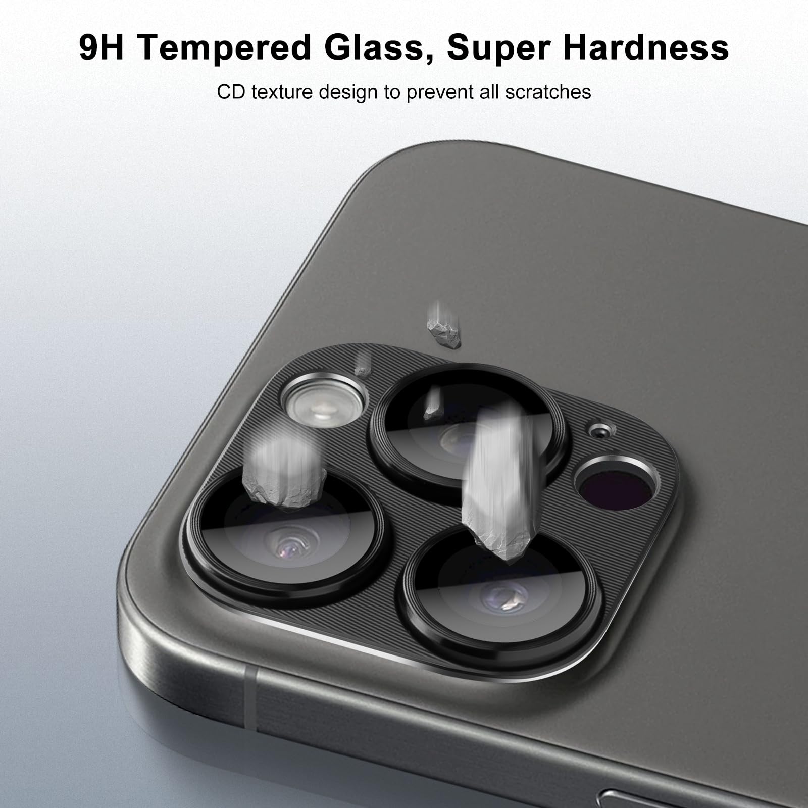 LanQii Protezione Lente Pellicola Compatibile con iPhone 15/iPhone 15 Plus, Telaio Alluminio Vetro Temperato Protezione Fotocamera Posteriore Durezza 9H per iPhone 15/iPhone 15 Plus -Blu
