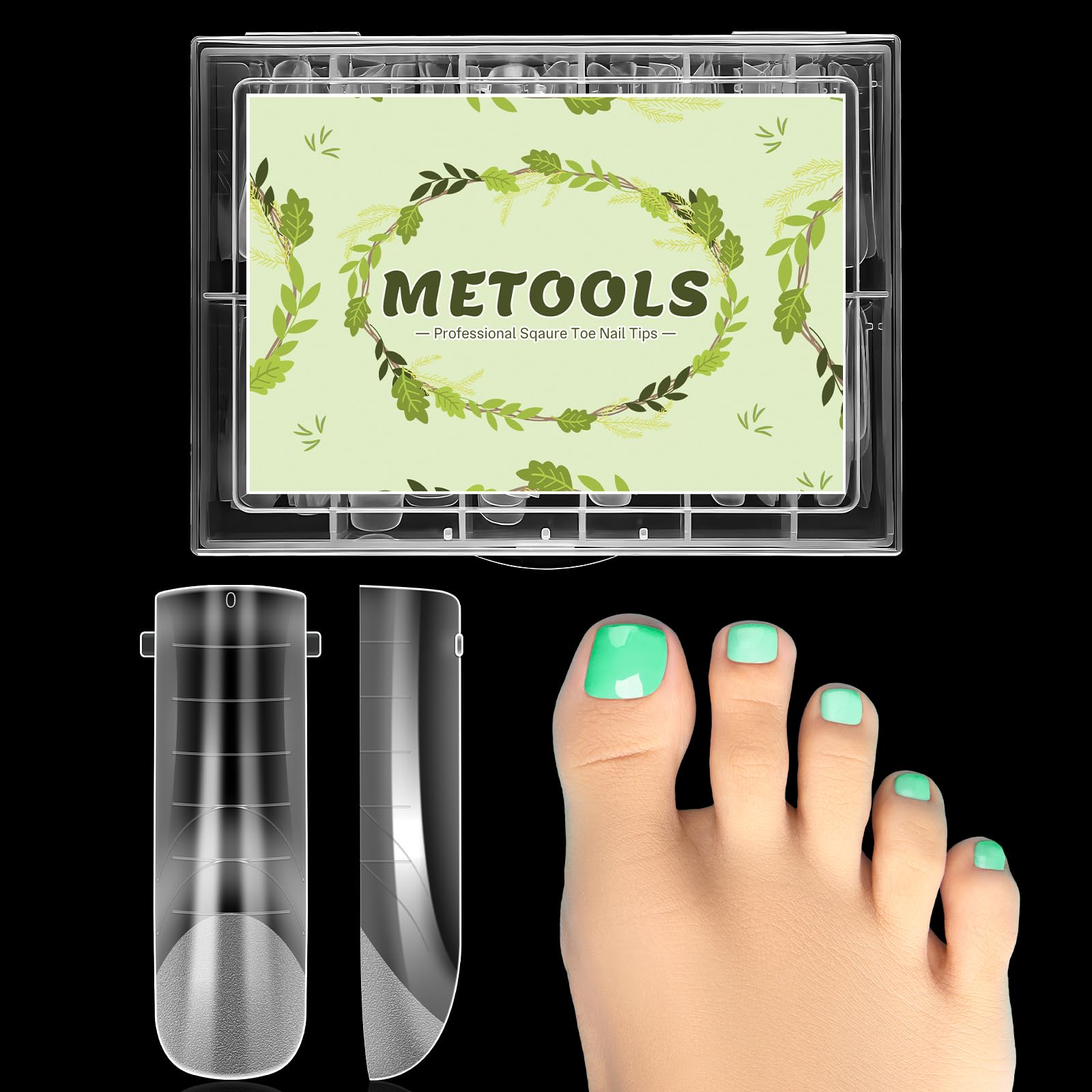 240PCS Polygel Nail Forms for Toes, Reusable Dual Forms for Poly Extension, Full Cover Molds for Acrylic Toenails Pedicure, DIY Nail Art at Home,