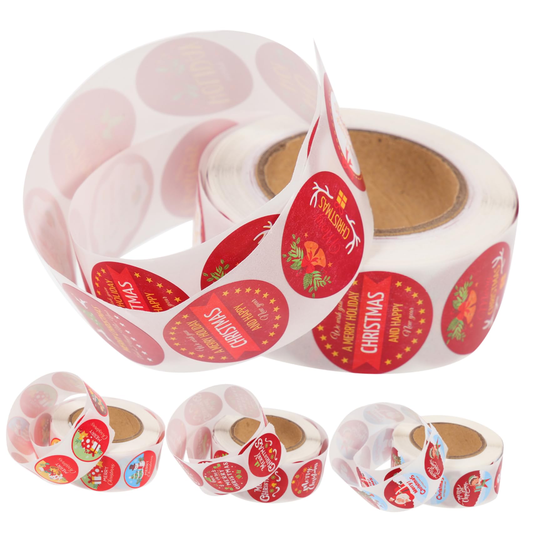 VILLCASE 16 Pz Adesivi natalizi stickers natalizi stickers natale sigilli d'oro per buste adesivi per sigillare buste adornare handmade etichette adesivi di Natale adesivi di tenuta