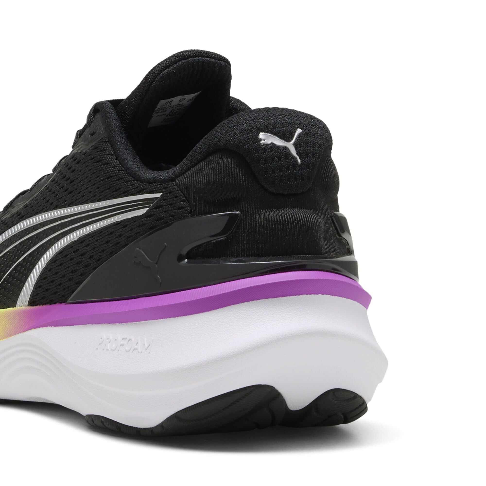 PUMA Unisex Scend Pro 2 Street Running Shoe, Puma Black Yellow Alert Pure Magenta, 6.5