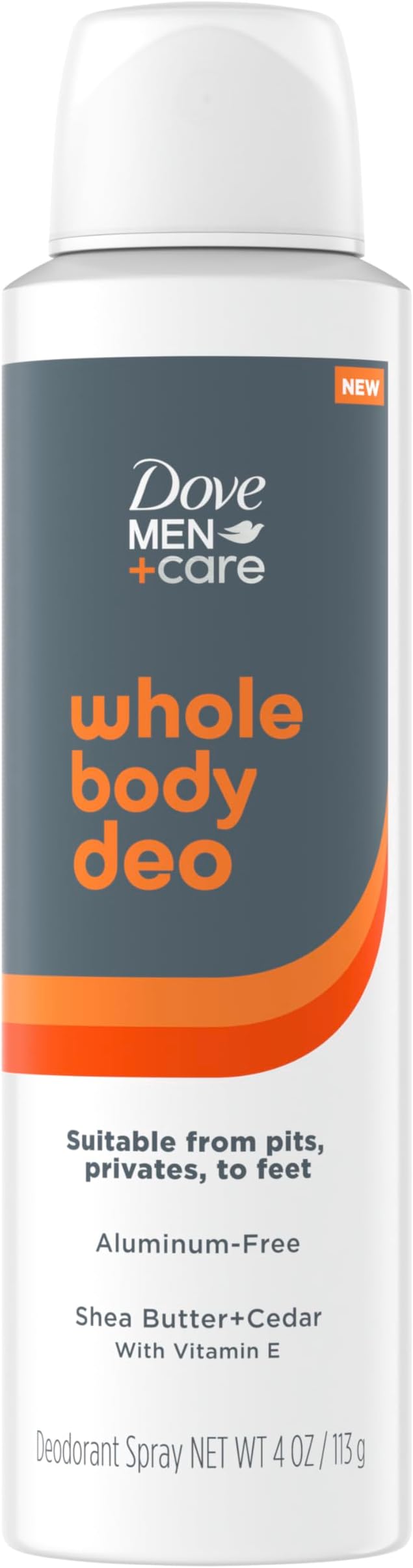 Dove Men+Care Whole Body Deo Spray Shea Butter + Cedar, 4 oz