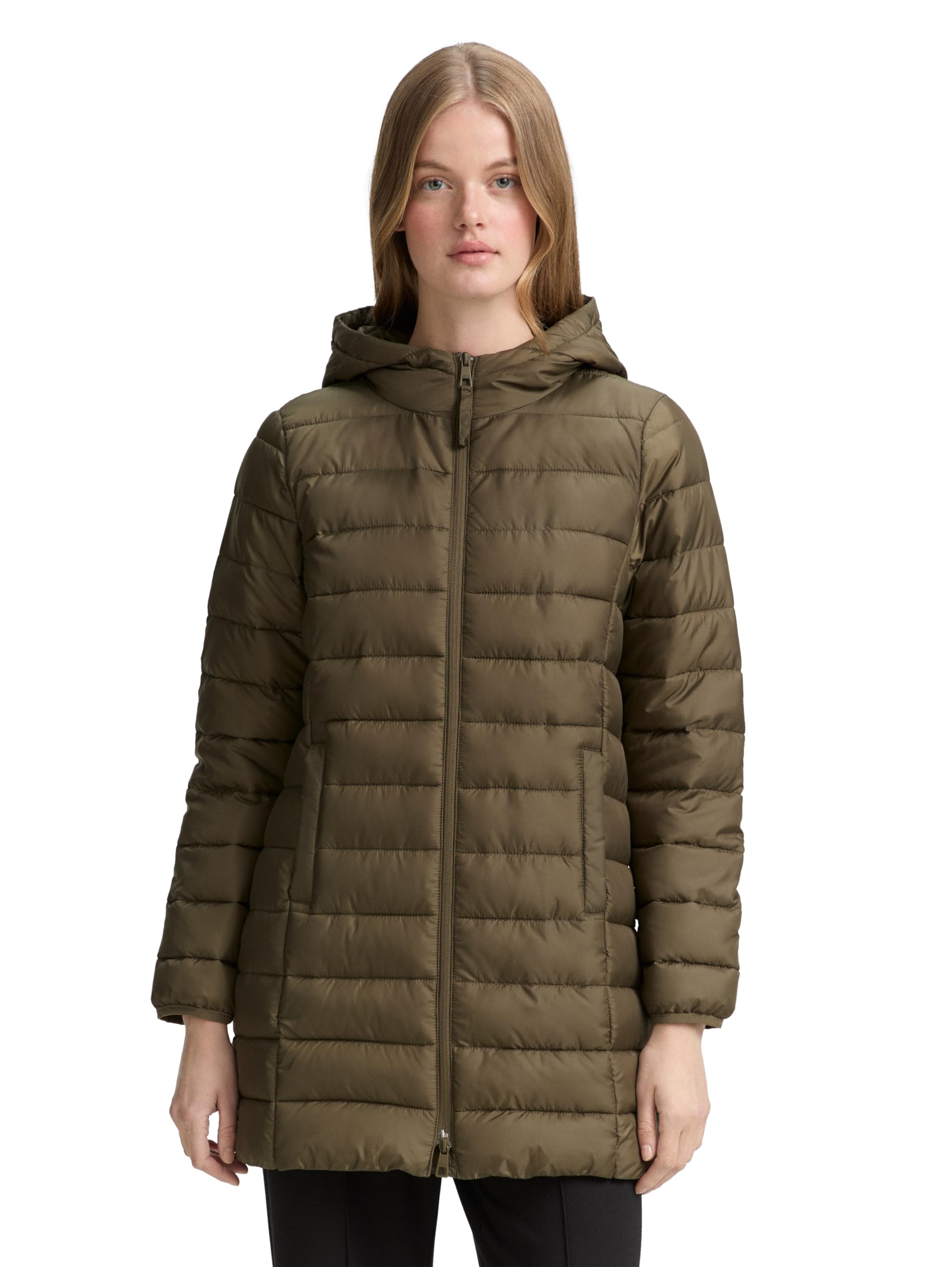 TOM TAILOR Denim Damen Lightweight Steppmantel mit Kapuze