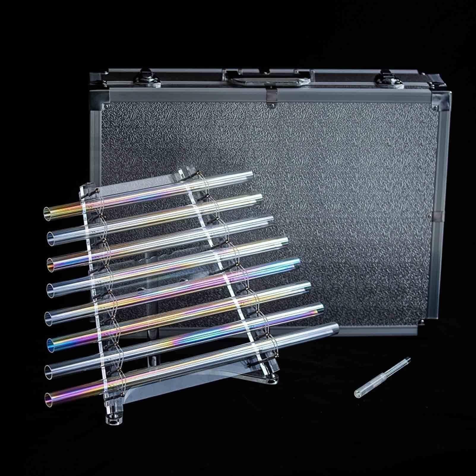 Crystal Harp8 Note Quartz Crystal Singing Harp For Yoga Meditation Sound Healing Musical Instrument With Alumina Carrying Box
