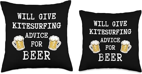 Miniatura 3 de Advice for Beer Water Sports Funny Kitesurf, almohada de 18 x 18 pulgadas, multicolor