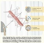 INMAKER Yarn Swift, Pink Yarn Umbrella Swift for Crocheting | Adjustable, Durable ABS Plastic, Stainless Steel, Easy to Use, Quick Install, Protable, Tabletops Up to 1.5"