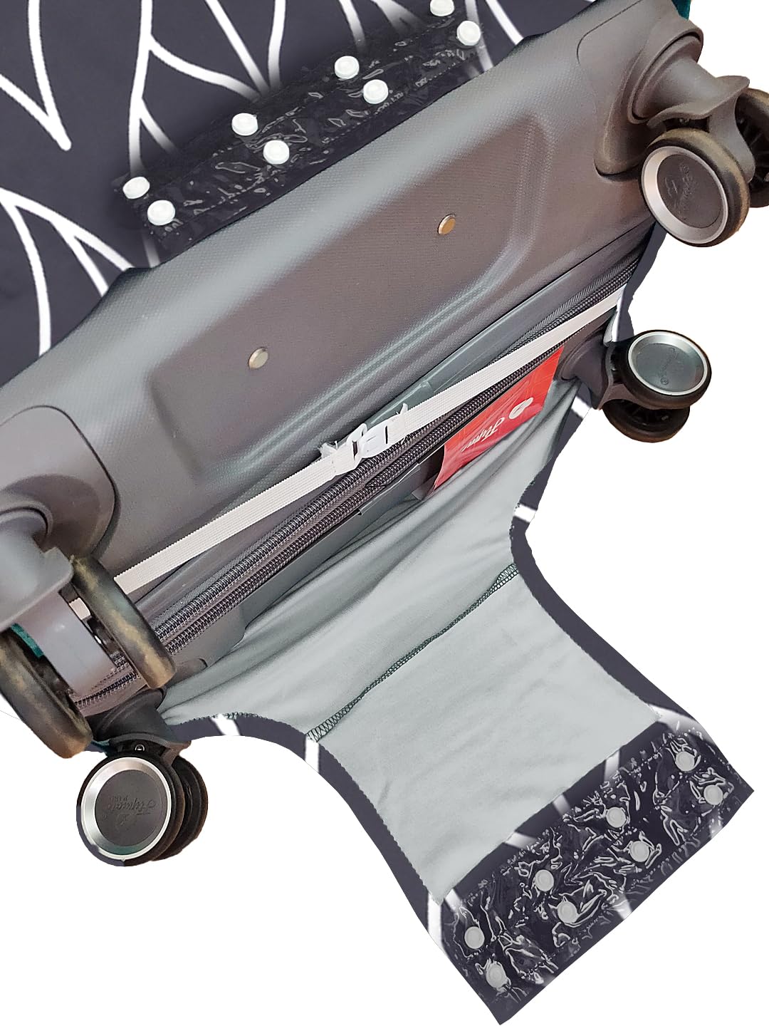 Cortina Funda protectora ecológica para equipaje con estampado abstracto | Grande | Se adapta a equipaje de 26 a 30 pulgadas | Poliéster y elastano | 72 cm (28 pulgadas) | Protectores de maleta de