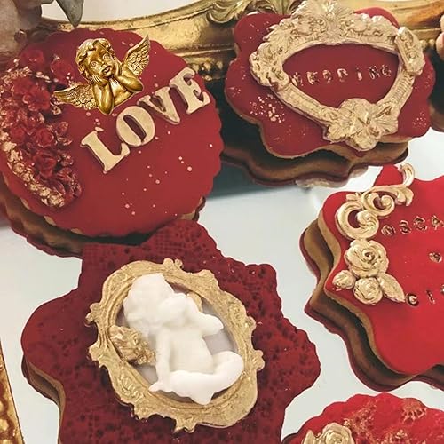 Miniatura 3 de Molde de silicona para bebé, alas de ángel, moldes de silicona para querubín de ángel, para decoración de pasteles, decoración de cupcakes, pasta de