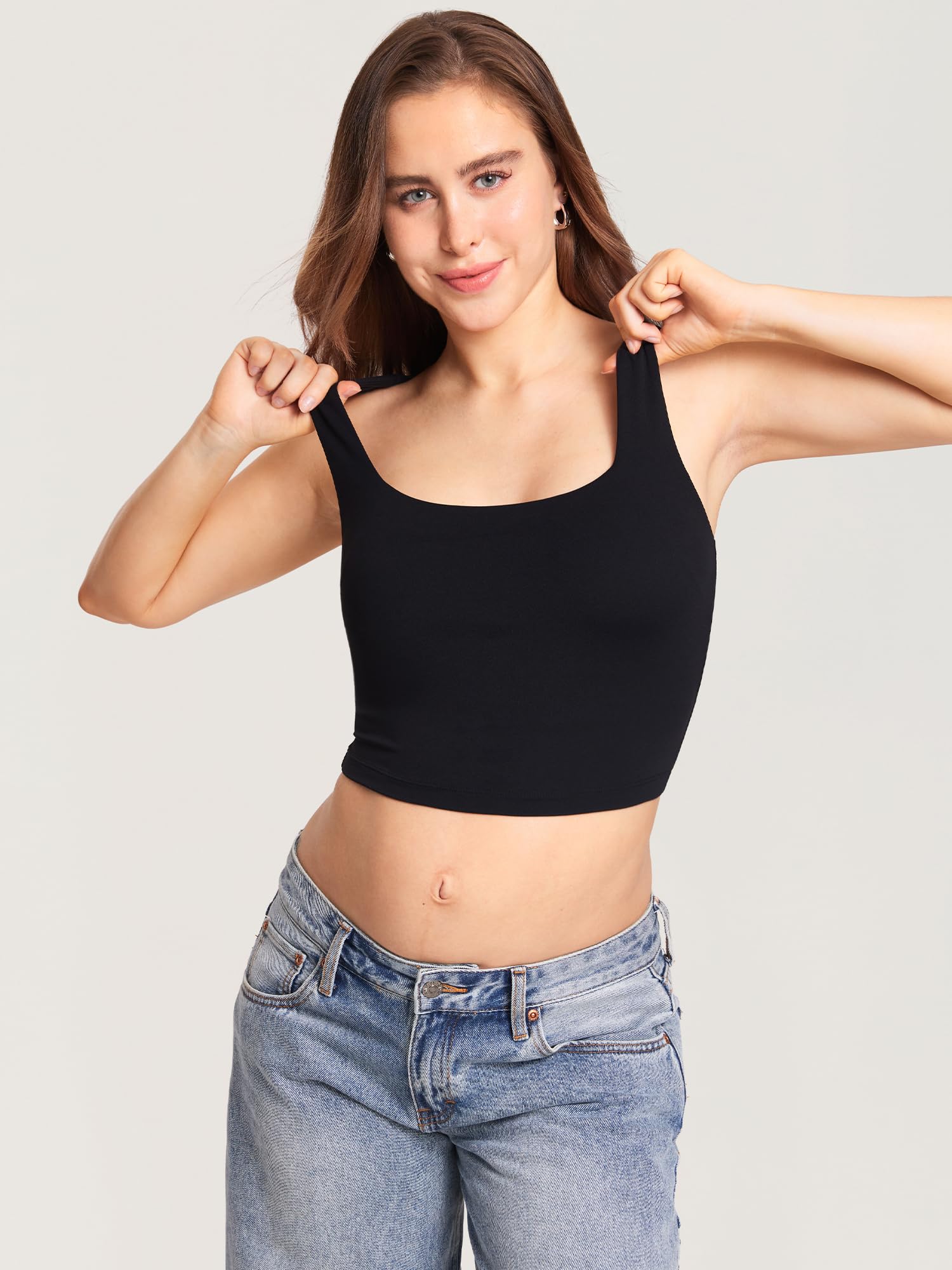 MOMANDA Damen Pump Still BH Longline ohne Bügel Sports Crop Top für Schwangerschaft Workout