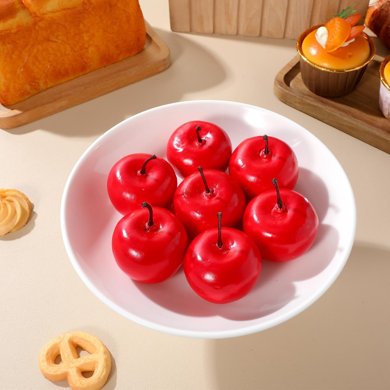ULTECHNOVO Ceramic Footed Fruit Bowl 6.69 in Pedestal Bowl for Snacks Desserts and Fruit Decorative Serving Dish with Stable Base for Kitchen Counter Dining Table and Parties