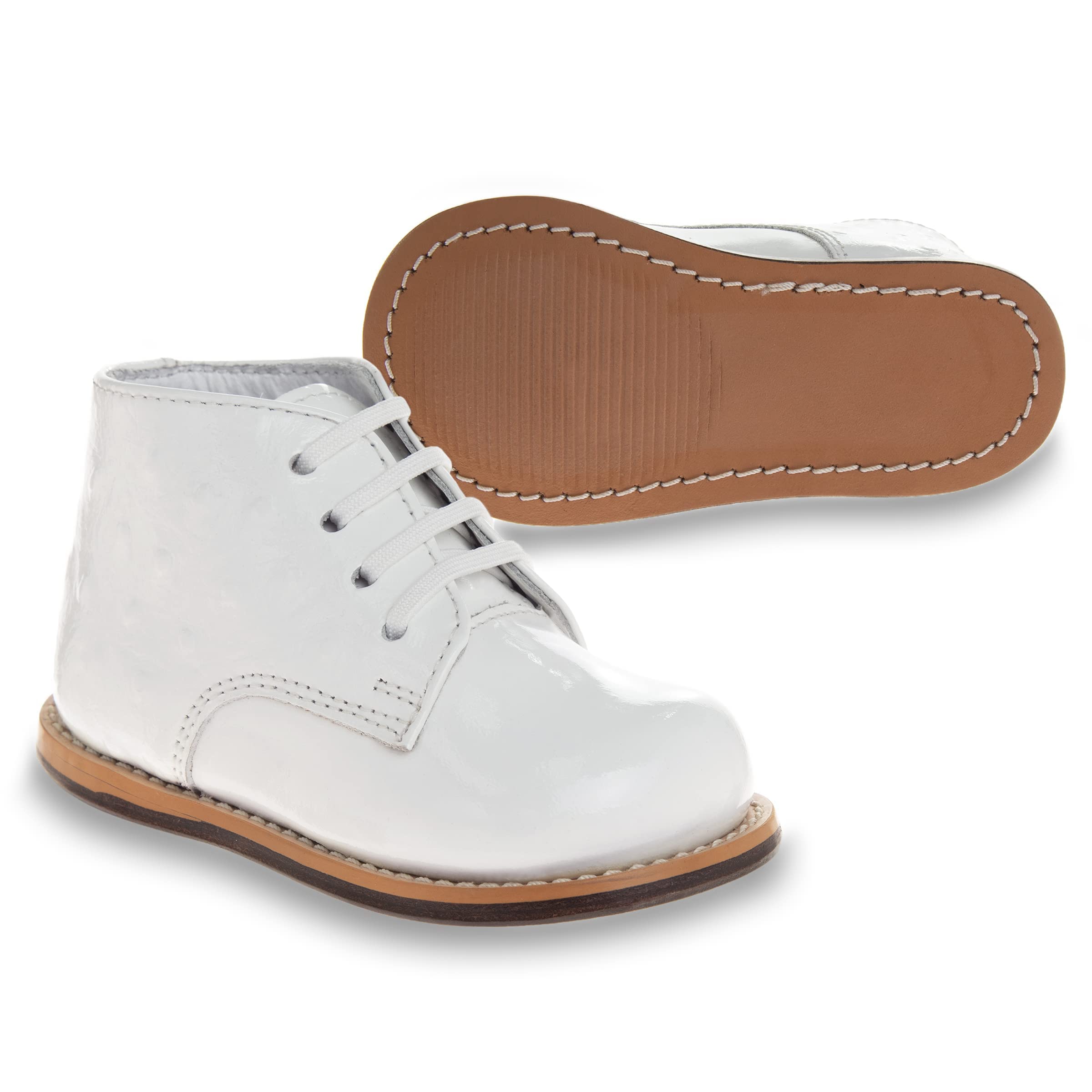 Josmo Girls 2-8 Plain Walking Shoes Wide Width, White, 4.5 Toddler