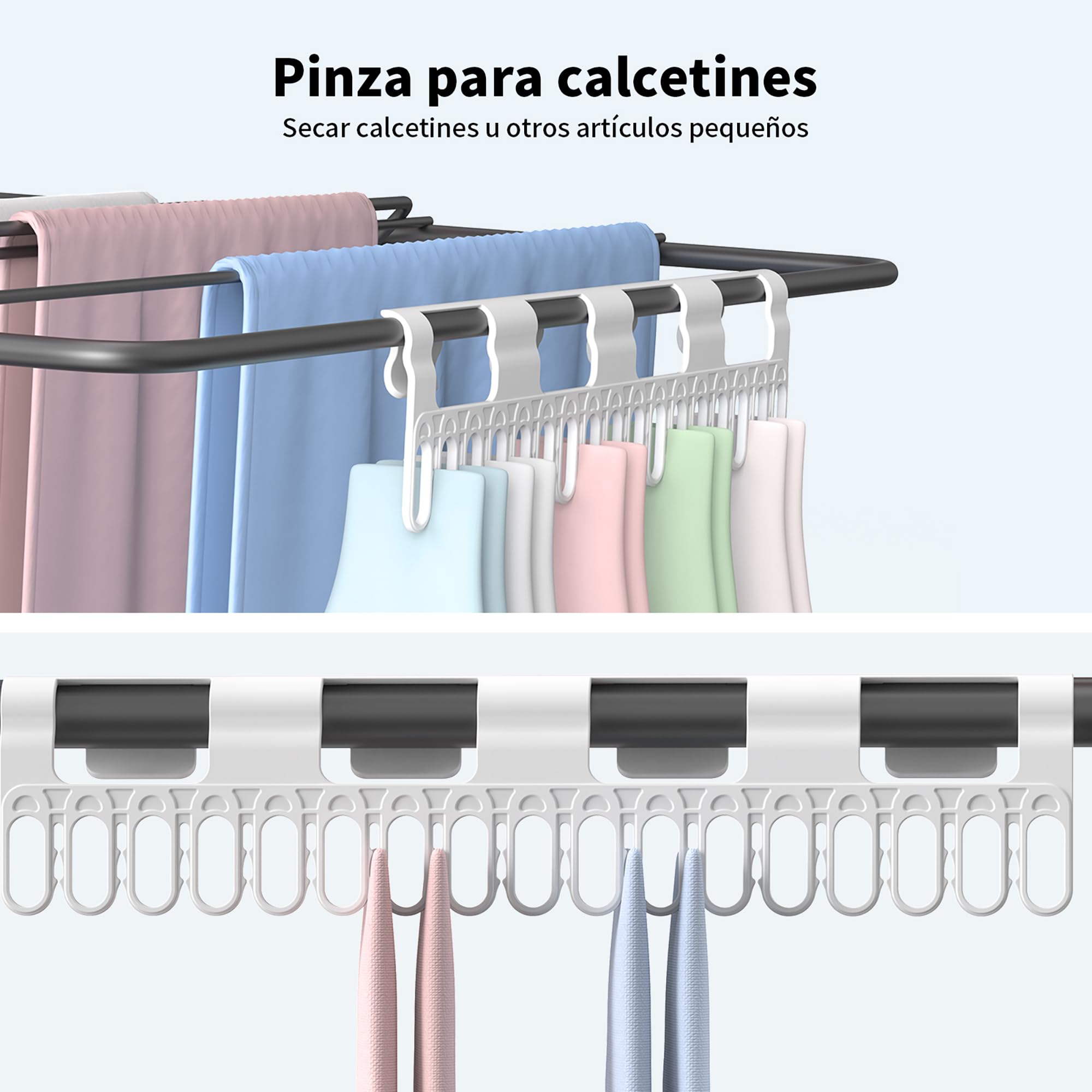 Innotic Tendedero Plegable para Ahorrar Espacio, tendedero Vertical Plegable, portátil, de Acero Inoxidable, para balcón, Exterior e Interior
