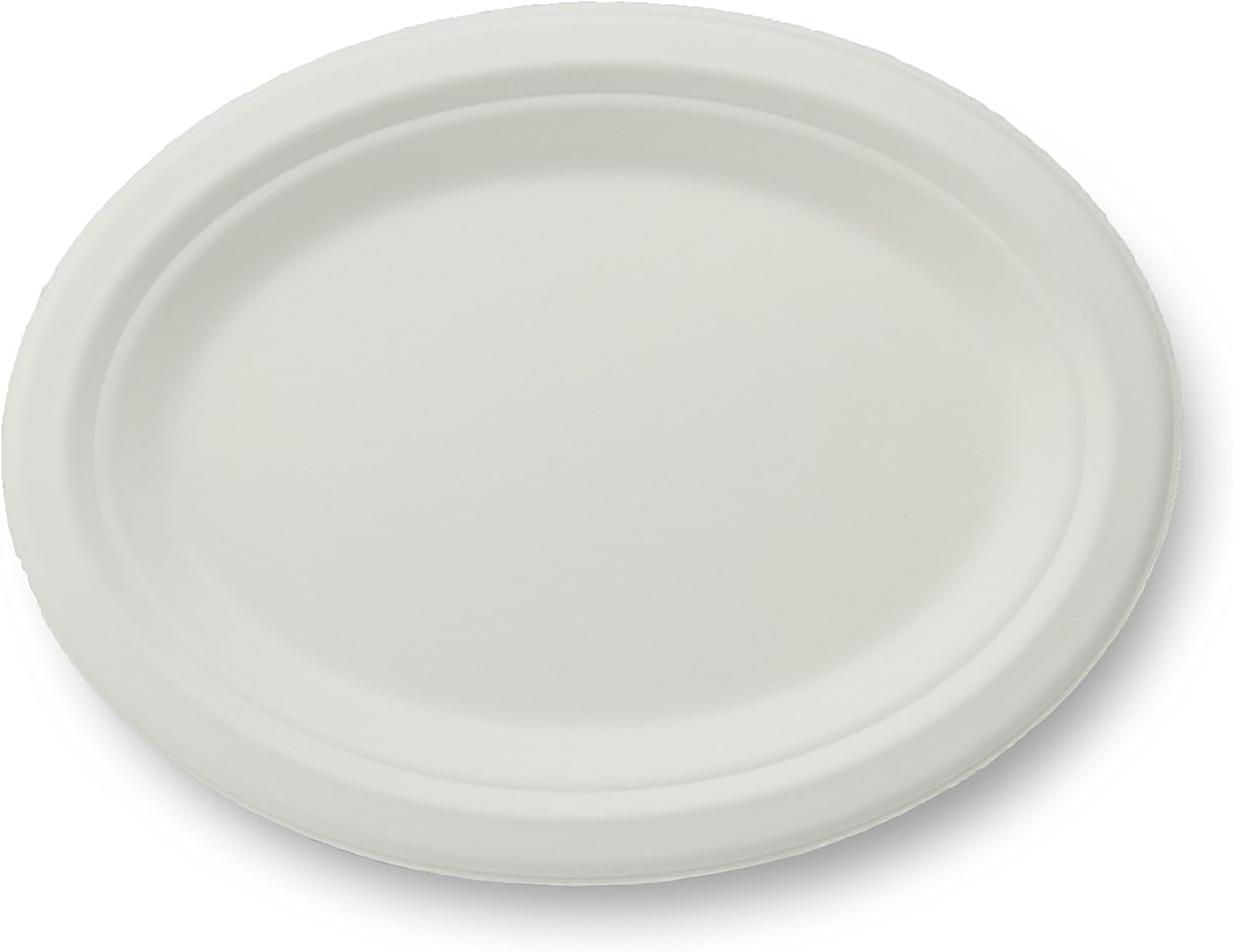 100% Compostable Natural Plant Fiber Oval Platter, 12-Inch, 500-Count Case