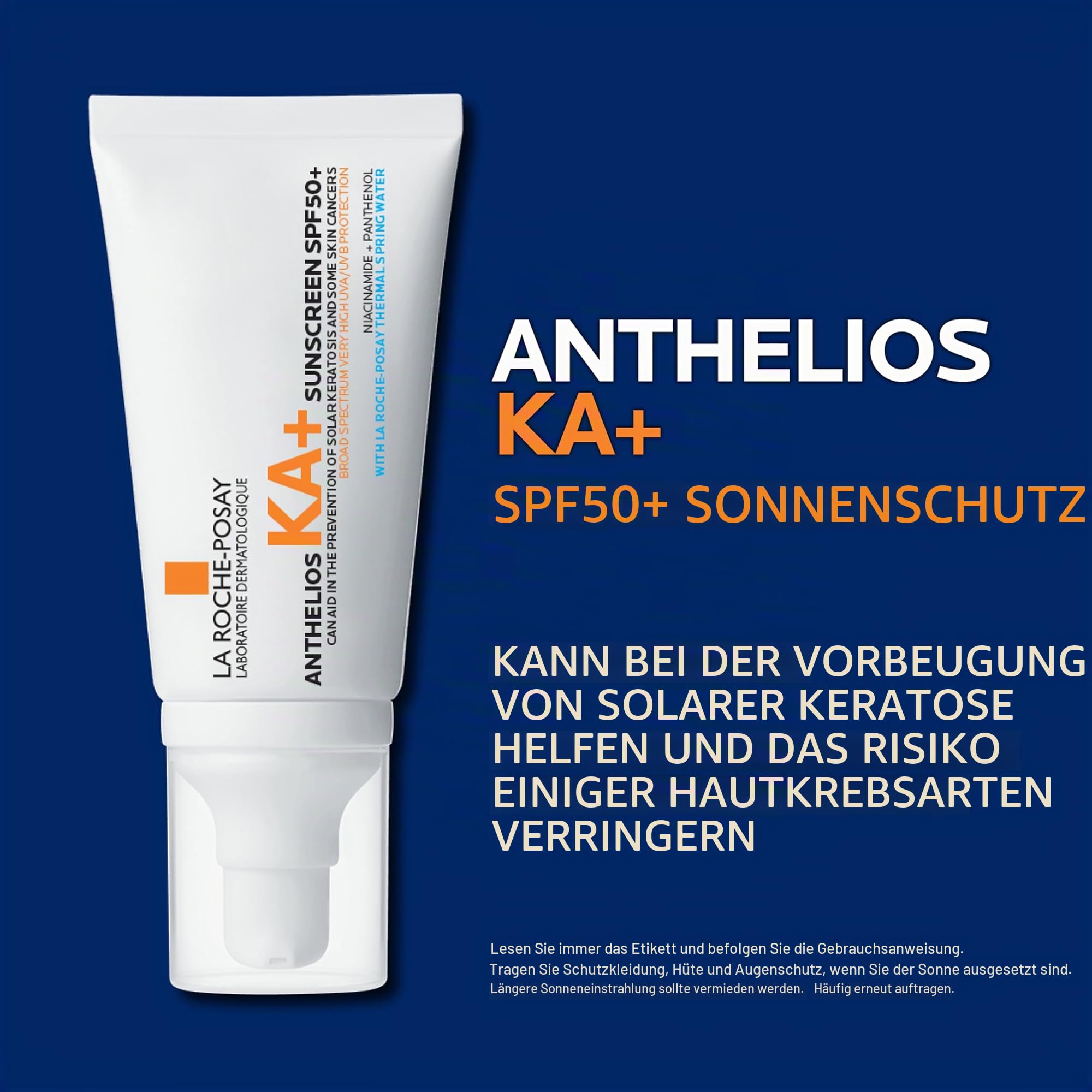 La Roche Posay Anthelios KA+ MED Creme, Hochwirksame medizinische Sonnencreme, Zur Prävention von aktinischer Keratose (AK) und nicht-melanozytärem Hautkrebs (NMSC), Sehr hoher Breitband-Schutz, 50 ml