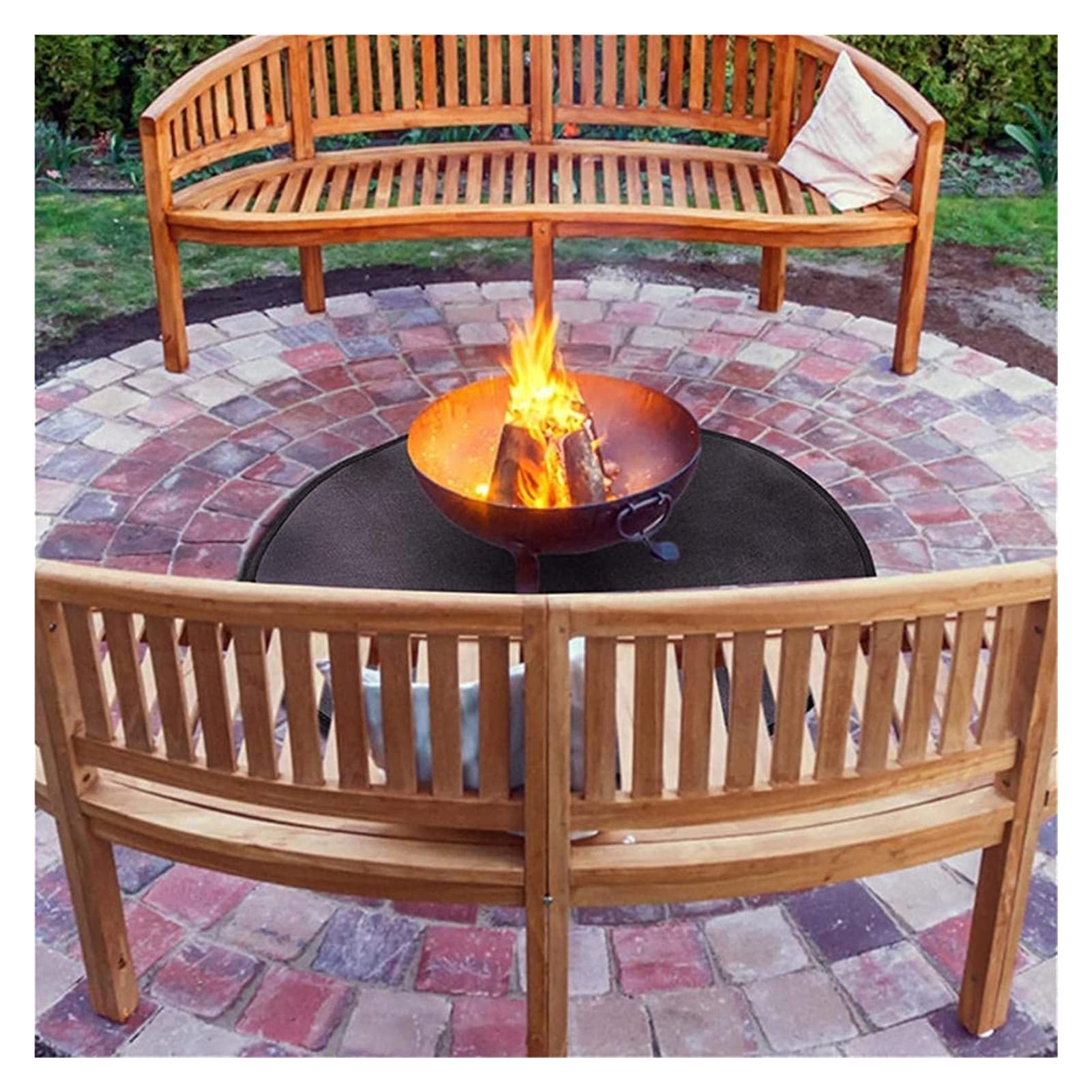 Fireplace Rugs Fireproof Half Circle Fireproof Fireplace Mat - 152x70cm ...