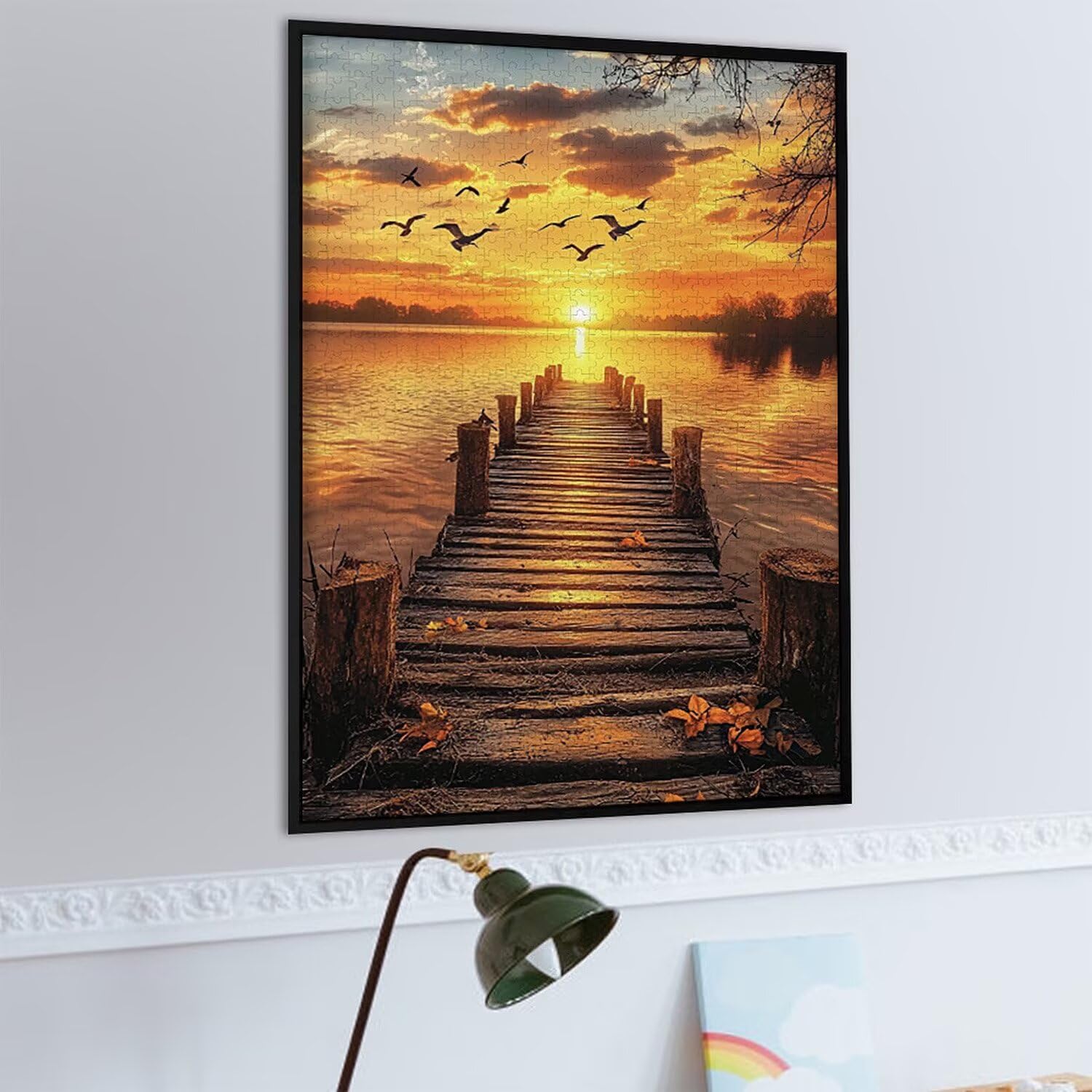 1500 Pezzi di Puzzle, Marina del tramonto1500 Pezzi di Puzzle per Adulti, Regalo di Anniversario e Natale, Decorazione Della Casa, Prevenzione Della Degenerazione Cerebrale Negli Anziani v-847