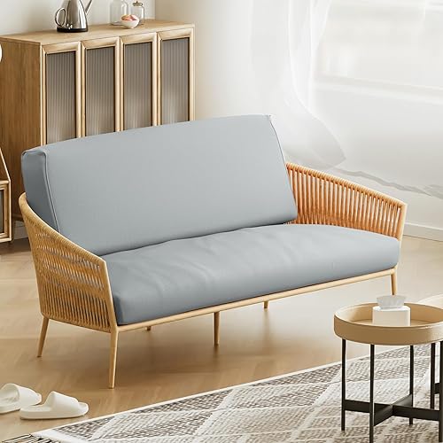 Miniatura 9 de Magshion Funda elástica para futón, protector elástico para sofá cama, lavable a máquina, tamaño individual, 39 x 75 x 6 pulgadas, color gris