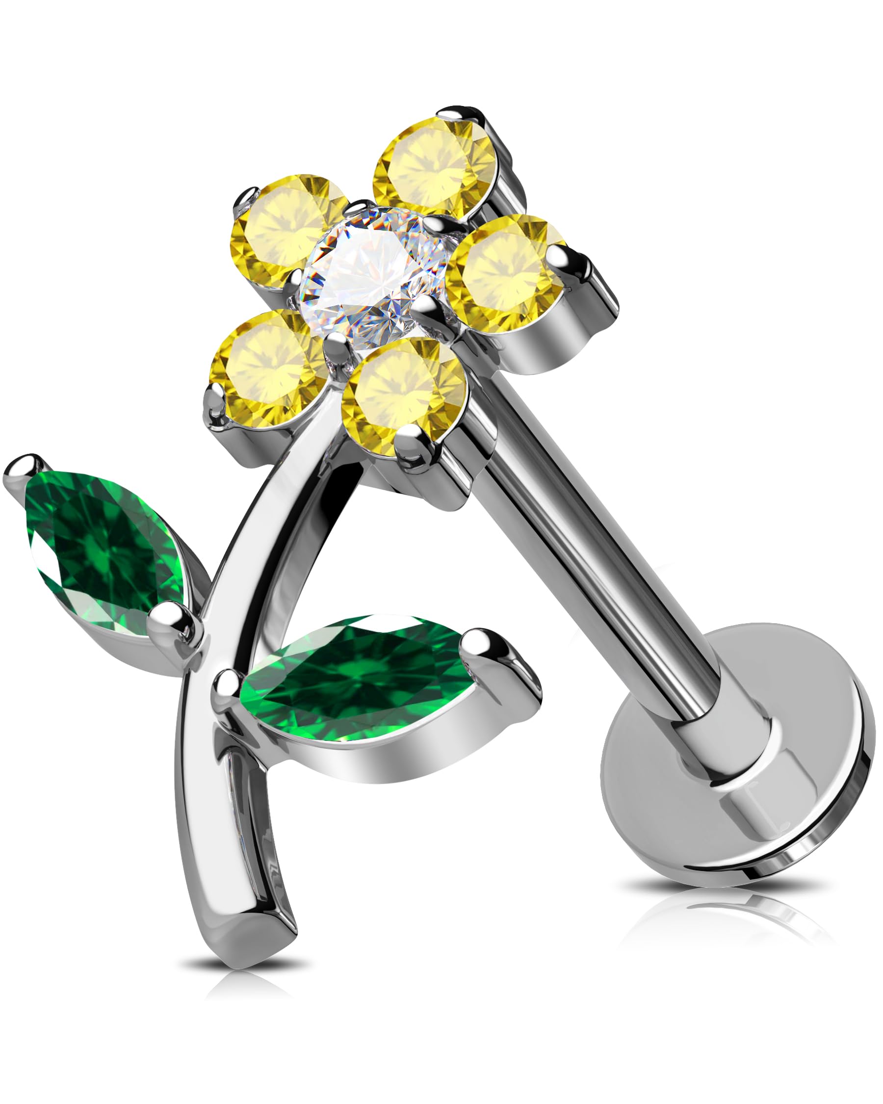 Piercing Nombril Titane Disques D'opales Bleues