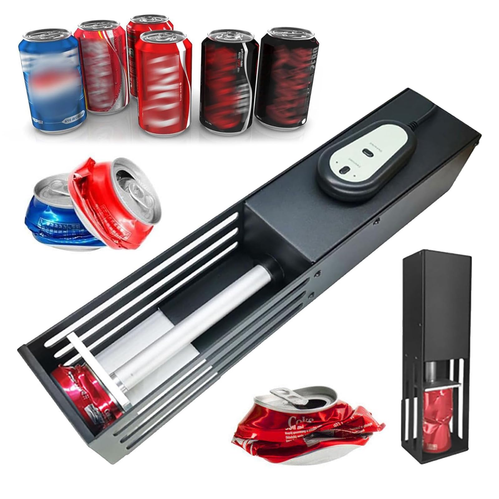 Eiwitany Wall-Mounted Electric Can Crusher for Aluminum Cans - Eco-Friendly Recycling Tool for Seltzer, Soda, Beer & Cola