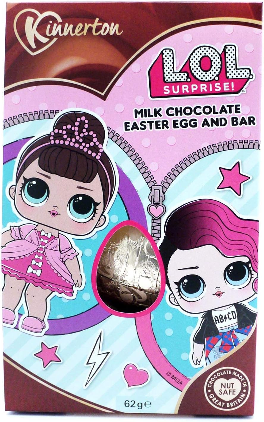 Kinnerton Chocolate Egg LOL Midi 62g (Box of 9)