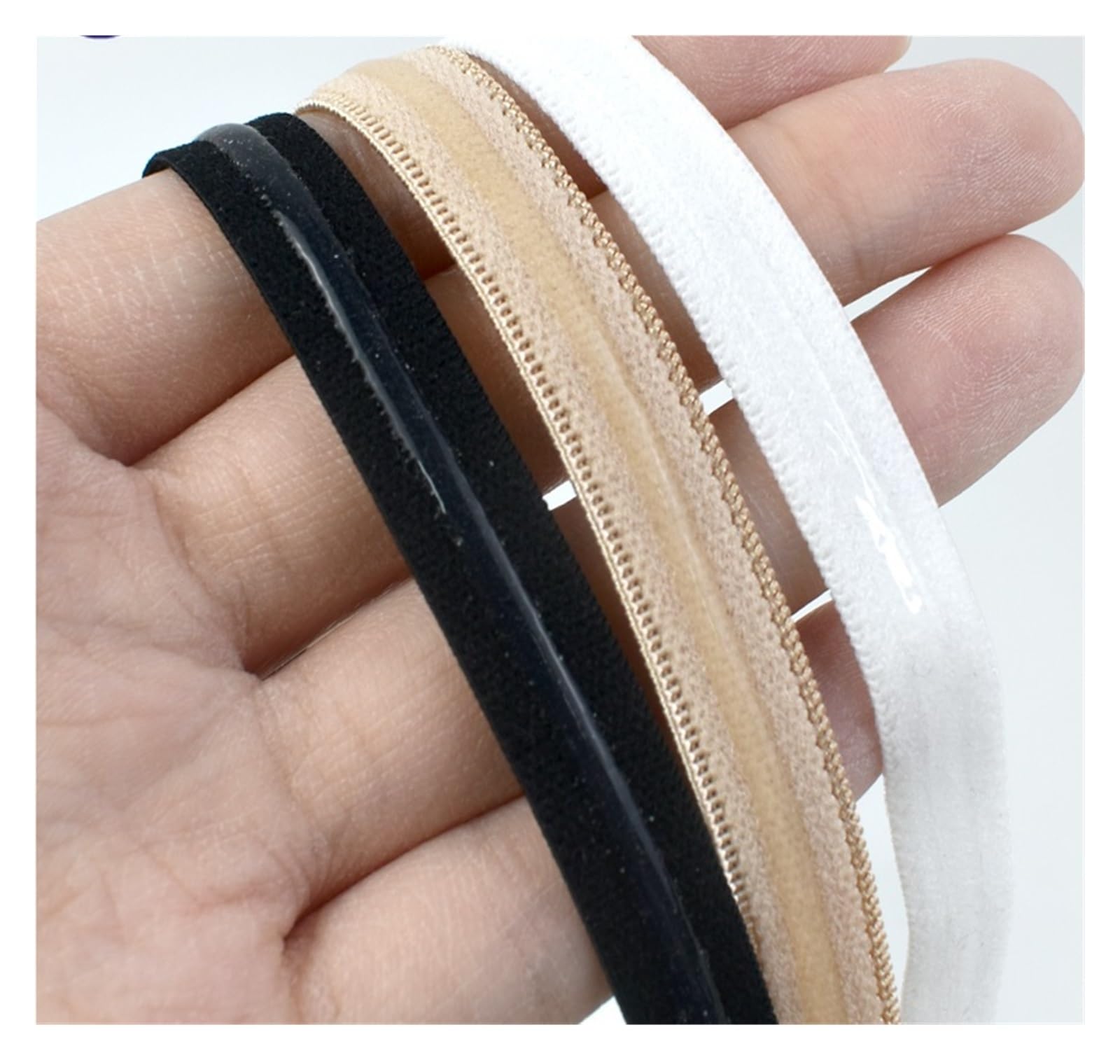 10-50M 10mm silikonowa gumka do biustonosza antypoślizgowa rozciągliwa wstążka bielizna suknia ślubna opaski gumowe DIY akcesoria do szycia(schwarz,50Meters)