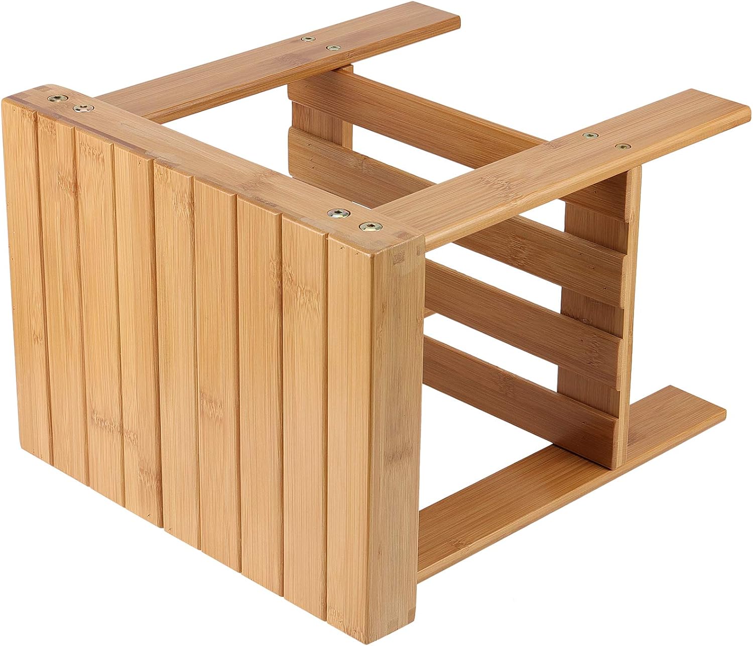 2 Pack Bamboo Step Stool, Bamboo Shower Bench, Wooden Shower Foot Stool for Home, Garden, Living Room, Kitchen, Bathroom, Bedroom