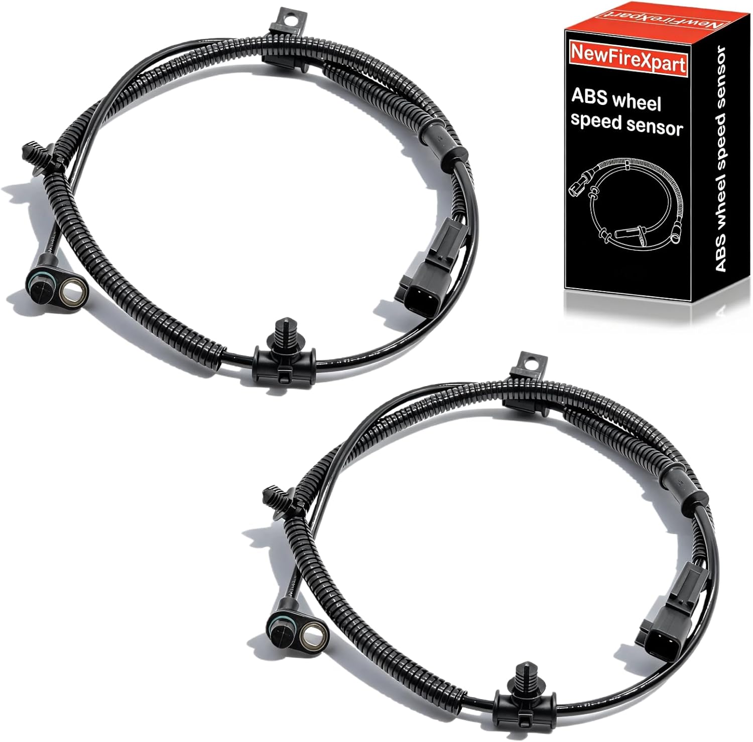 Front ABS Wheel Speed Sensor 2-Pack, Compatible with Expedition & Navigator (2011-2017) and F-150 Pickup Truck (2011-2014), Replaces OE BL3Z-2C204-B BRAB345 ALS2250, Direct Fit