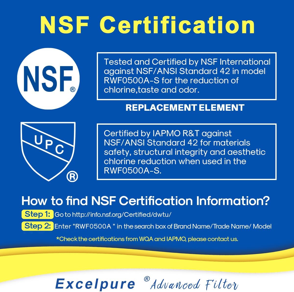 EXCELPURE 4396508 Refrigerator Water Filter Replacement for Whirlpool EDR5RXD1, 4396510, KitchenAid 4392857, EveryDrop FILTER 5, Kenmore 9010, NL240 LC400V WF285 R-9010 WF-NL300 WSW-1, RWF0500A, 3PACK