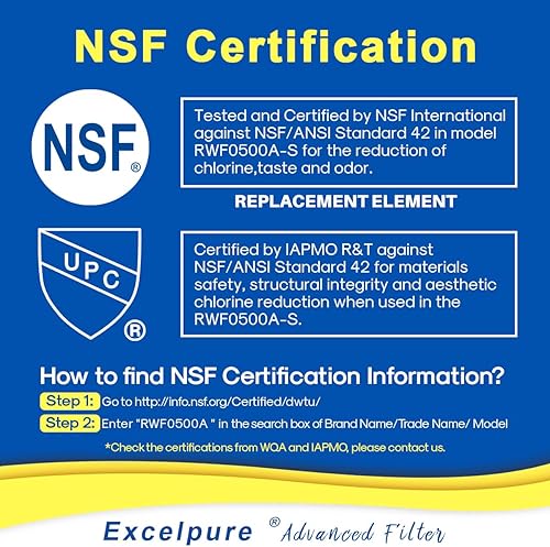 Miniatura 3 de EXCELPURE 4396508 Reemplazo del filtro de agua para refrigerador Whirlpool EDR5RXD1, 4396510, KitchenAid 4392857, EveryDrop FILTER 5, Kenmore 9010,