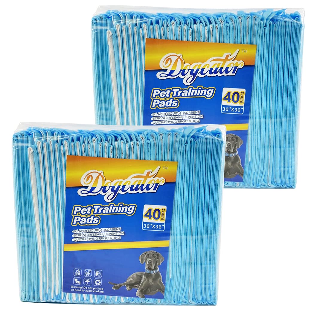 Dogcator Dog Pee Pads Extra Large 80 Count, Thicken Dog Training Pads 30"x36", Dog Training Pads XL for Indoor, Outdoor Use, Heavy Absorbent Pee Pads for Dogs Extra Large