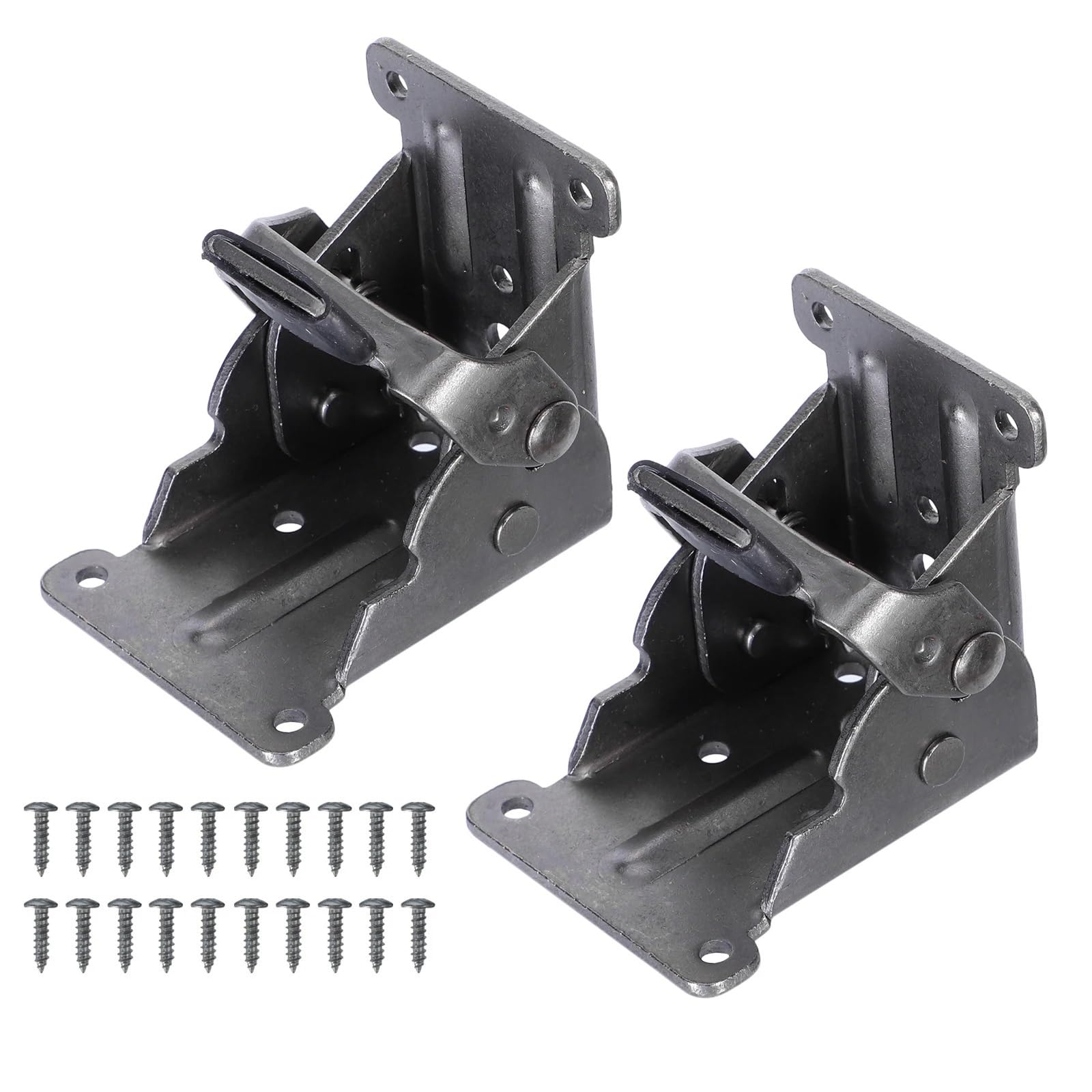 Folding Table Leg Hinge 6Pcs Self-Locking Folding Support Bracket Metal Spring Activated Lock