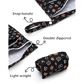 ALVABABY 3 Cloth Diaper Wet Dry Bags Waterproof Reusable with Two Zippered Pockets Travel Beach Pool Daycare Soiled Baby Items Yoga Gym Bag for Swimsuits or Wet Clothes Small Medium Large 3L-SML10