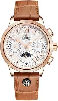 LOBOR 自動巻き時計 ブラウンレザー Amazon | 【公式ショップ】LOBOR ロバー 42MM 自動巻き マルチ