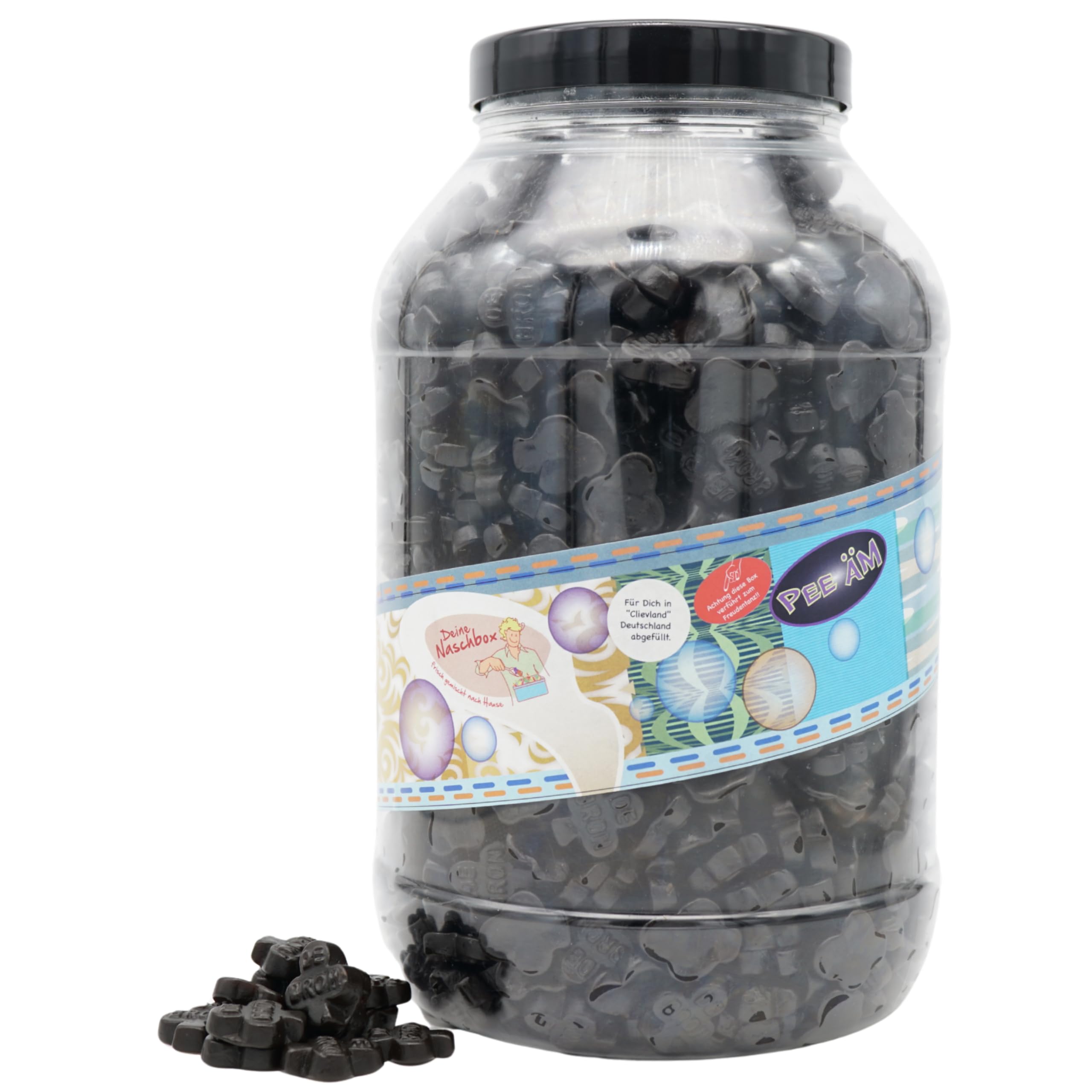 Deine Naschbox | Zuckerfreie Salzige Lakritz Kreuze | 3kg Mega Pot | XXL Großpackung für Party, Candybar & als Geschenk | Gelatinefrei | Extra stark