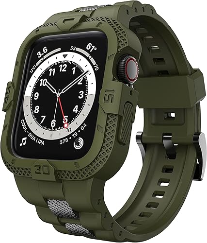 Miniatura 12 de GELISHI Bands Compatible for Apple Watch Band 41mm 40mm 38mm, Men Sport Rugged Band with Protective Case for Watch Series 9 8 7/Series 6 SE 5 4 3