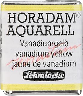Schmincke - HORADAM® AQUARELL - acuarelas para artistas, 207 Amarillo vanadio, 14 207 044, 1/2 godet