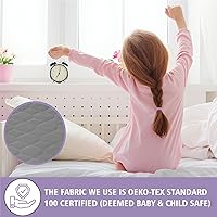 Vista 6 de Lynmark Almohadillas de cama para entrenamiento de orinal para niños pequeños, suave, impermeable, protector de orina para niños, sábana de colchón