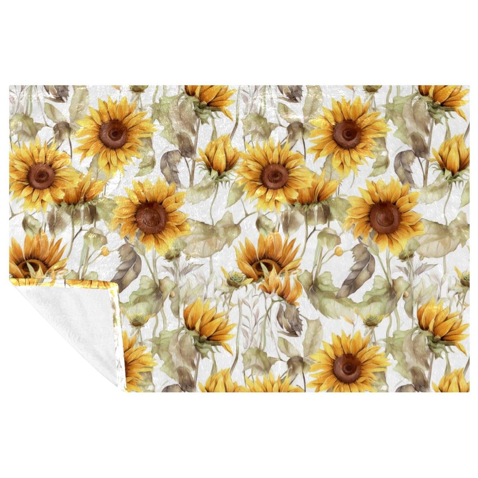 Couverture tournesol aquarelle douce, source de réconfort chaleureux au quotidien
