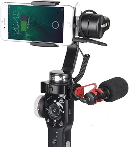 Miniatura 7 de HolaFoto Adaptador 2 en 1, carga y adaptador de audio para auriculares, micrófono para Zhiyun Smooth 5S Smooth5 4 Q3 q2 q DJI Osmo Mobile 2 Feiyu