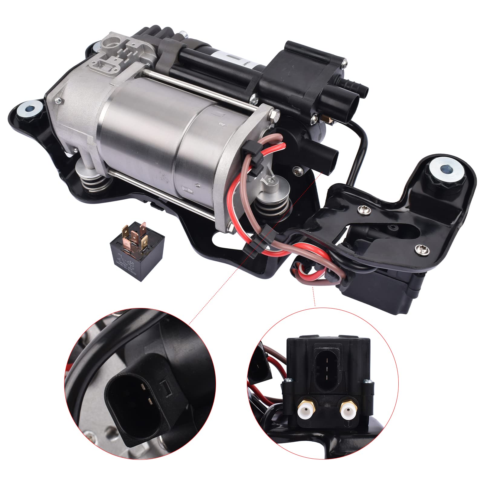 Compresseur de suspension pneumatique avec bloc de valve 37206850555 37206875177 - Compatible avec X5 F15 F85 2013-2018 X6 F16 F86 2014-2018 Huiruhy