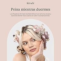 Vista 9 de Kitsch Rizadores de Cabello de Satén Sin Calor – Rizadores de Cabello Sin Calor para Dormir y Obtener Rizos Durante la Noche – Varillas Rizadoras