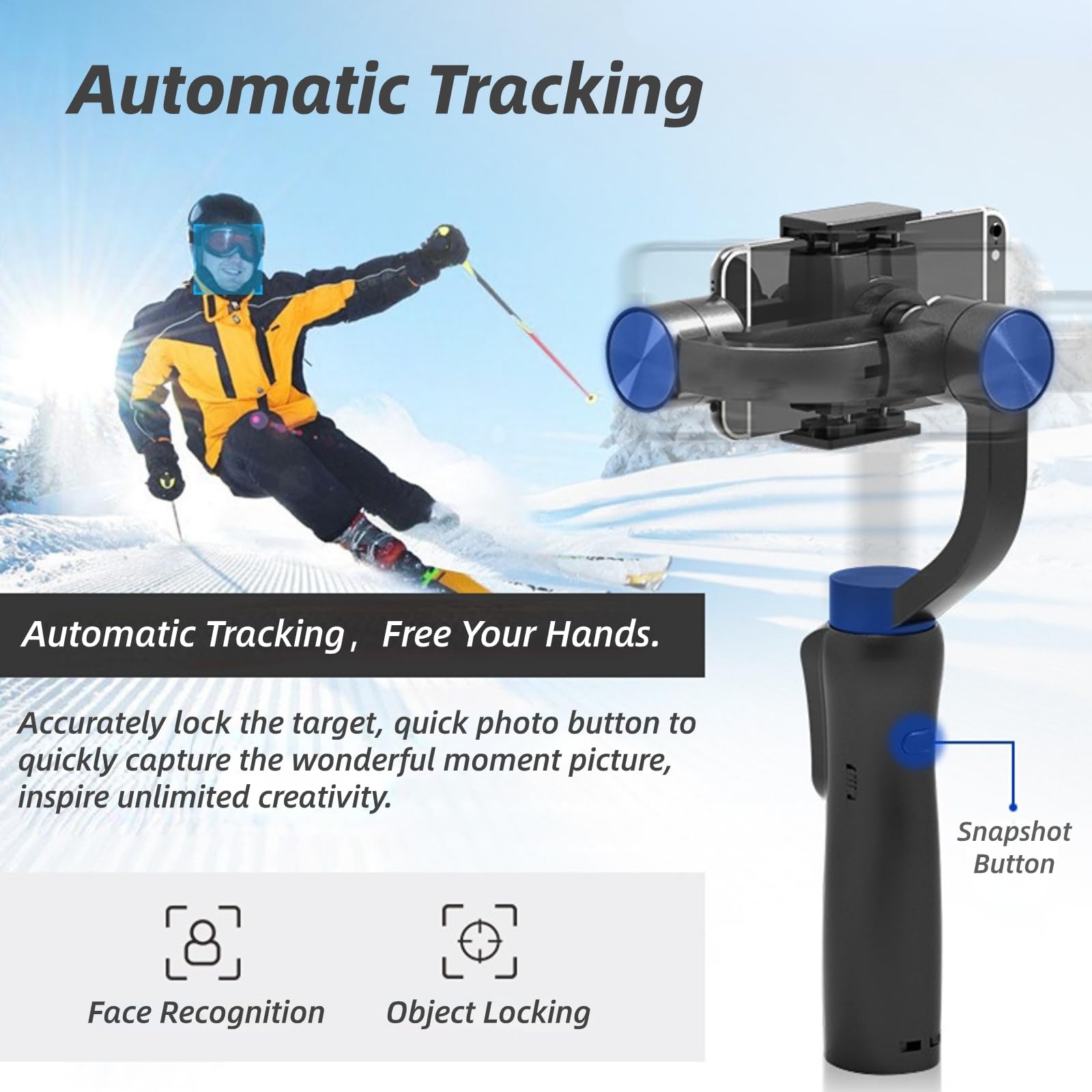 Amazon.com: S5 Gimbal Stabilizer for Smartphone, 3 Axis Handheld