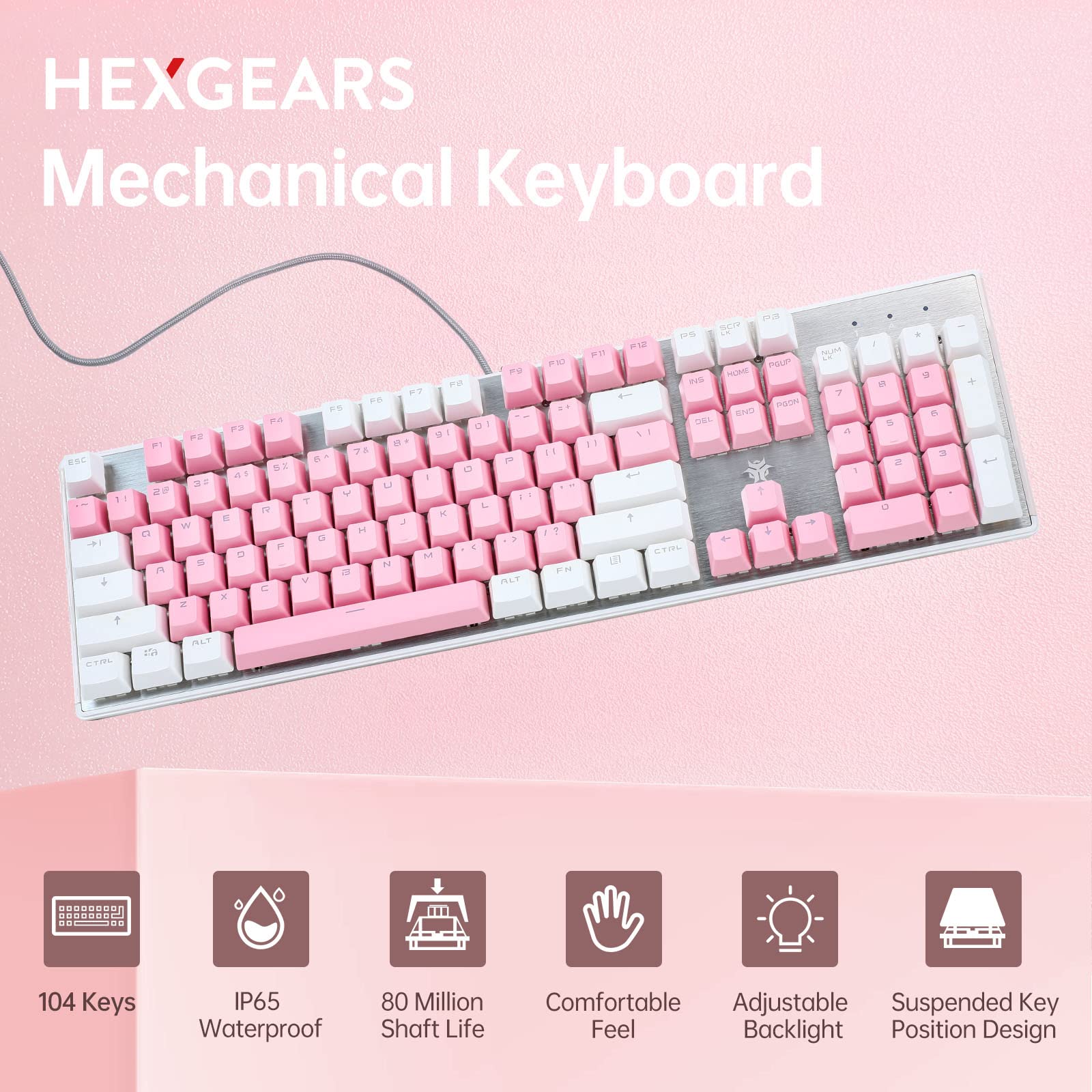 Amazon | Hexgears メカニカルゲーミングキーボード GK715S 104