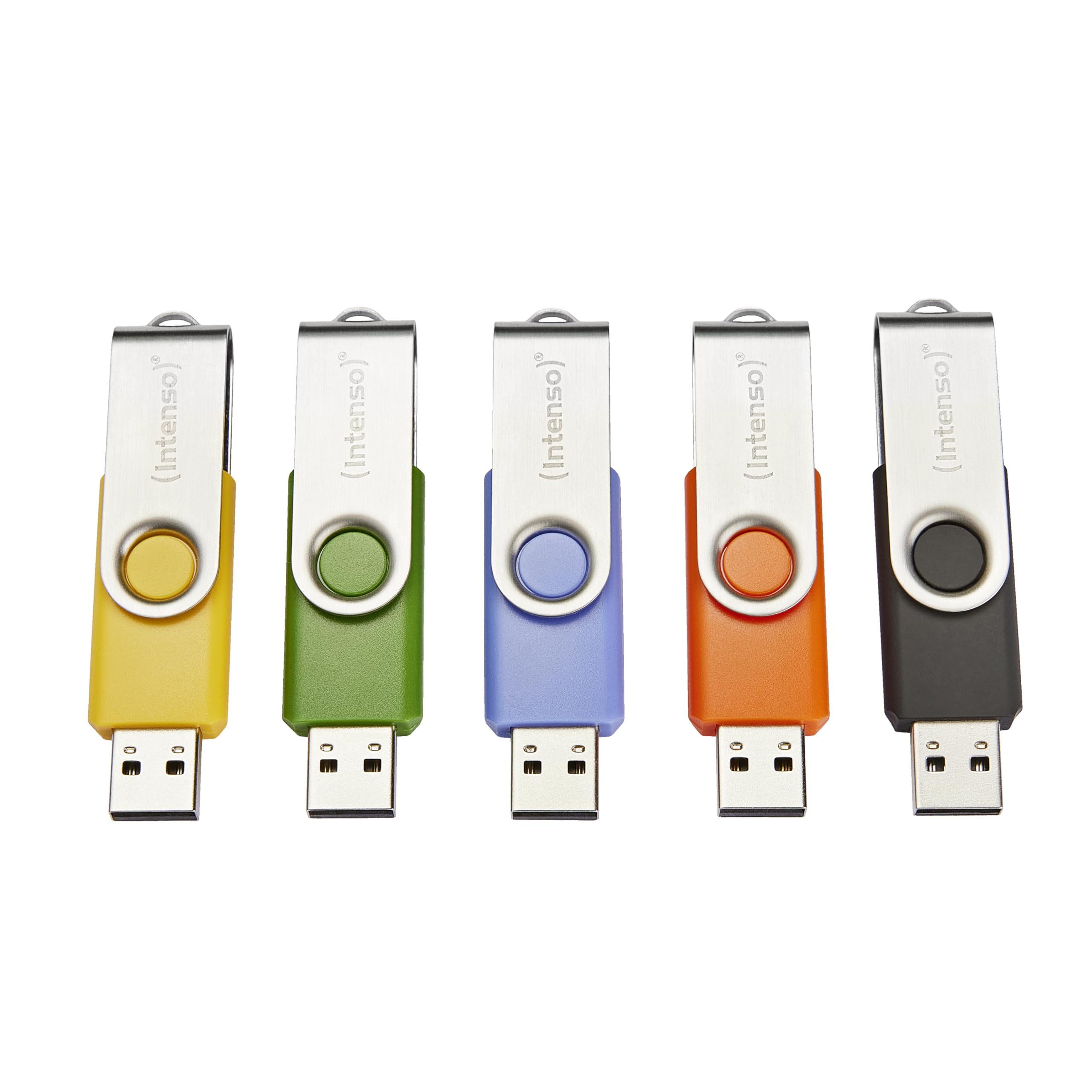 Intenso Basic Line 5X 64 GB USB-Sticks USB 2.0 (5er Pack) – inkl. Beschriftungsetiketten