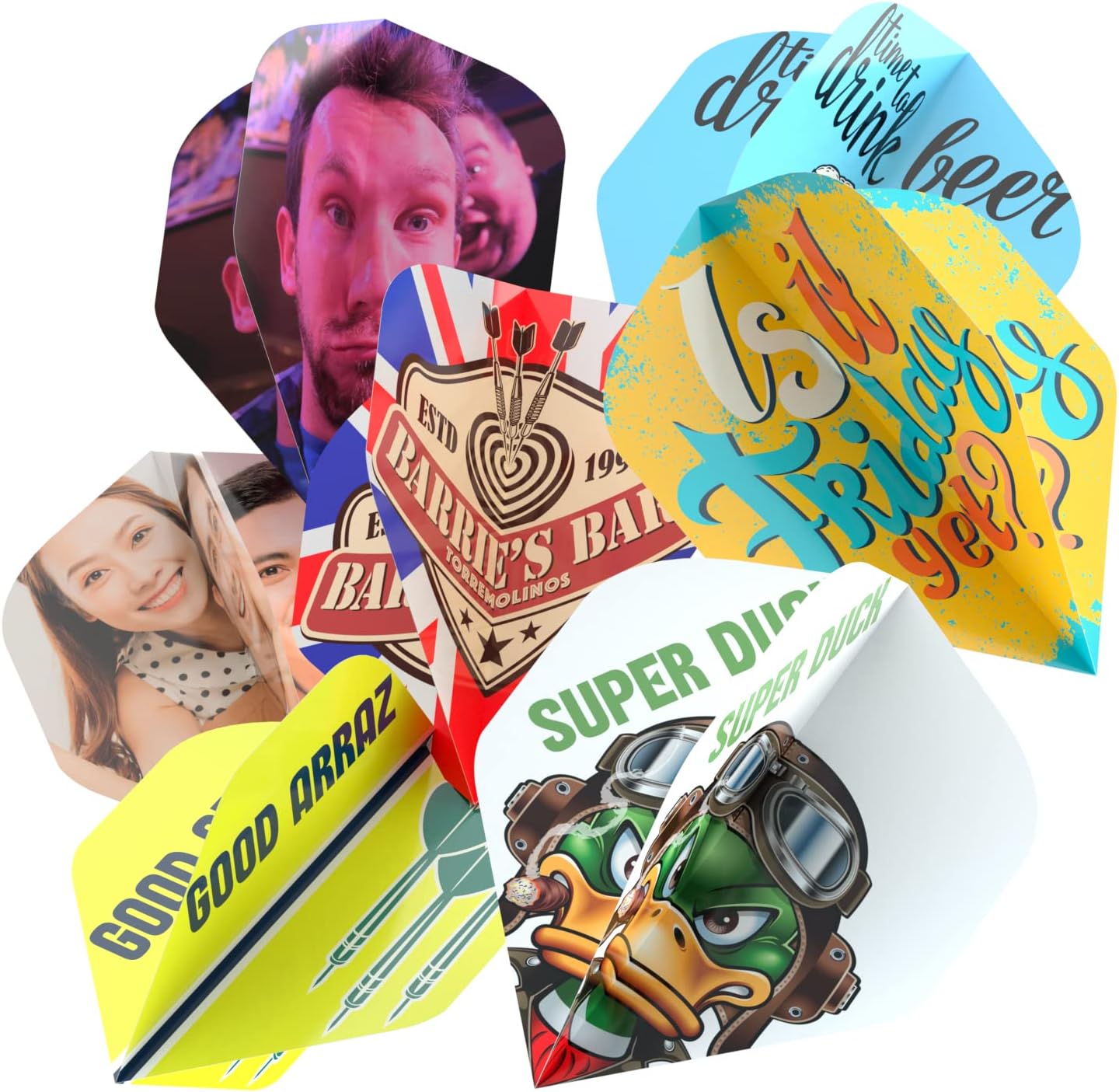 RED DRAGON Personalised Custom Dart Flights Printed on 4 Sides 10