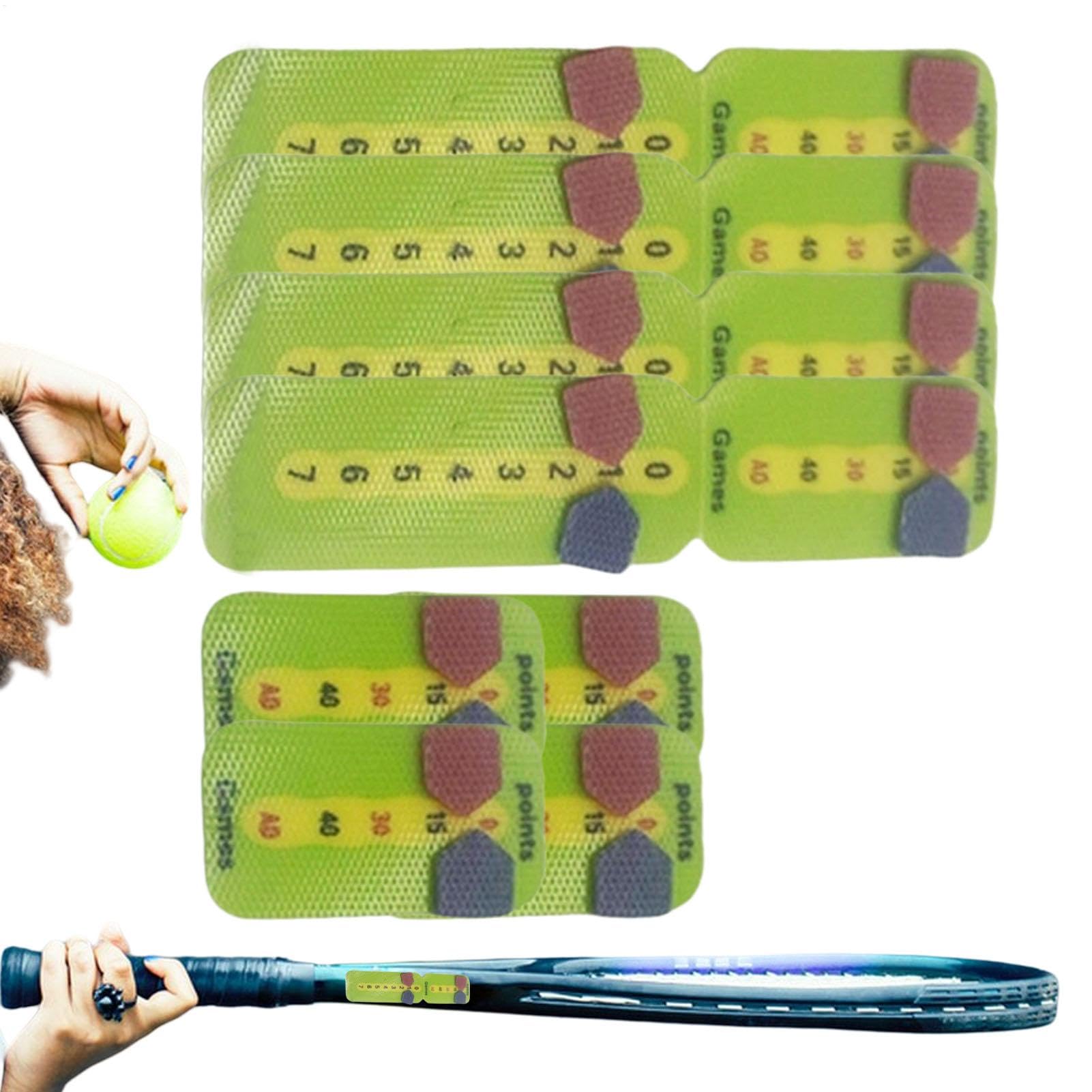 Tarjetas de puntuación de raqueta de tenis, Contador de puntuación de tenis - Marcador de puntos de pádel para pala,Fácil de rasgar sin pegamento Pickleball Score Scoreboard Gadgets compactos