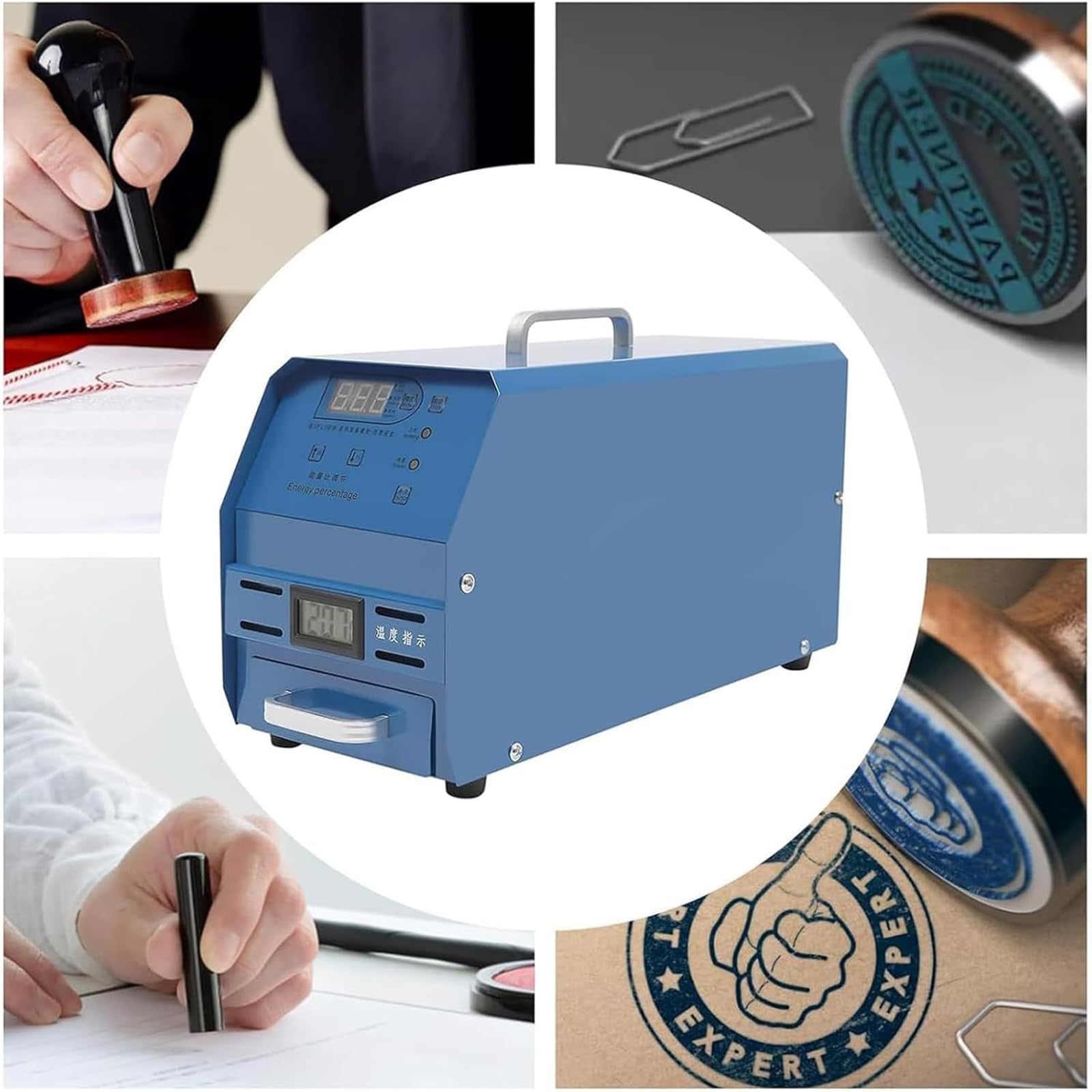 Flash Stamp Seal Maker, Sigillo Fotosensibile Digitale, Regolazione Automatica Dell'energia di Esposizione, 3 modalità, Spegnimento Automatico in 5 Minuti, per Timbri Fai da Te