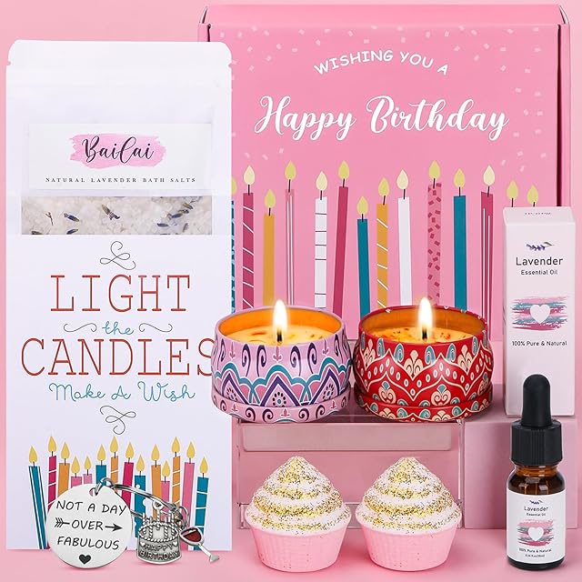 Birthday Pamper Gifts for Women Her, Unique Birthday Hampers for Women Happy Birthday Self Care Gifts Box for Her, Female Birthday Presents Birthday Gifts Ideas for Women Best Friend, Sister
