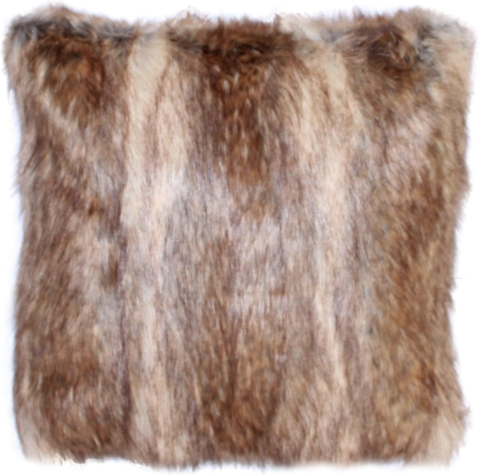 Faux Fur Pillow Cover Canadian Fox Honey 18 X 18 in - Set of 2