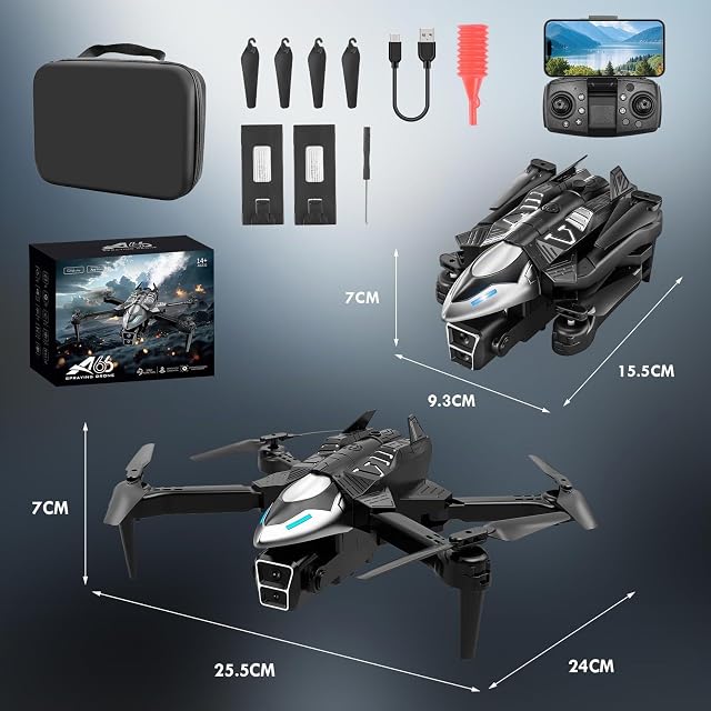 Foto 8 de 8 de Dron con Cámara 4K HD, Mini Drones con Rociador Trasero, Retención RC Quadcopter para Principiantes